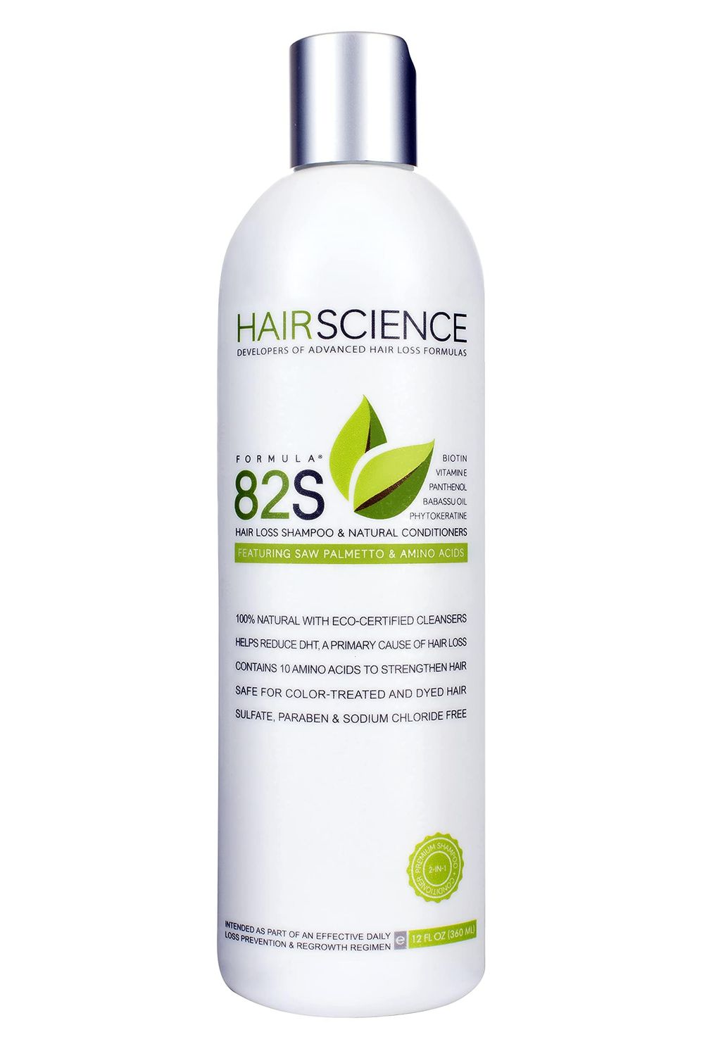 Hair Science Formula 82S | Hair Restoration Shampoo | Featuring DHT-Blocking Saw Palmetto | Formulated for Thinning Hair | For Men &amp; Women