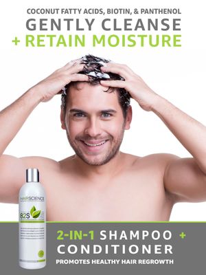 Hair Science Formula 82S | Hair Restoration Shampoo | Featuring DHT-Blocking Saw Palmetto | Formulated for Thinning Hair | For Men &amp; Women