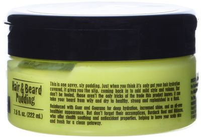 GIBS Con Man Hair &amp; Beard Pudding - Leave-In Conditioner, Curl Definer,Green 7.5 Fl oz