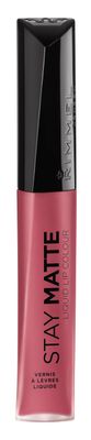 Rimmel London Stay Matte Liquid Lip Color with Full Coverage Kiss-Proof Waterproof Matte Lipstick Formula that Lasts 12 Hours - 210 Rose &amp; Shine, .21oz