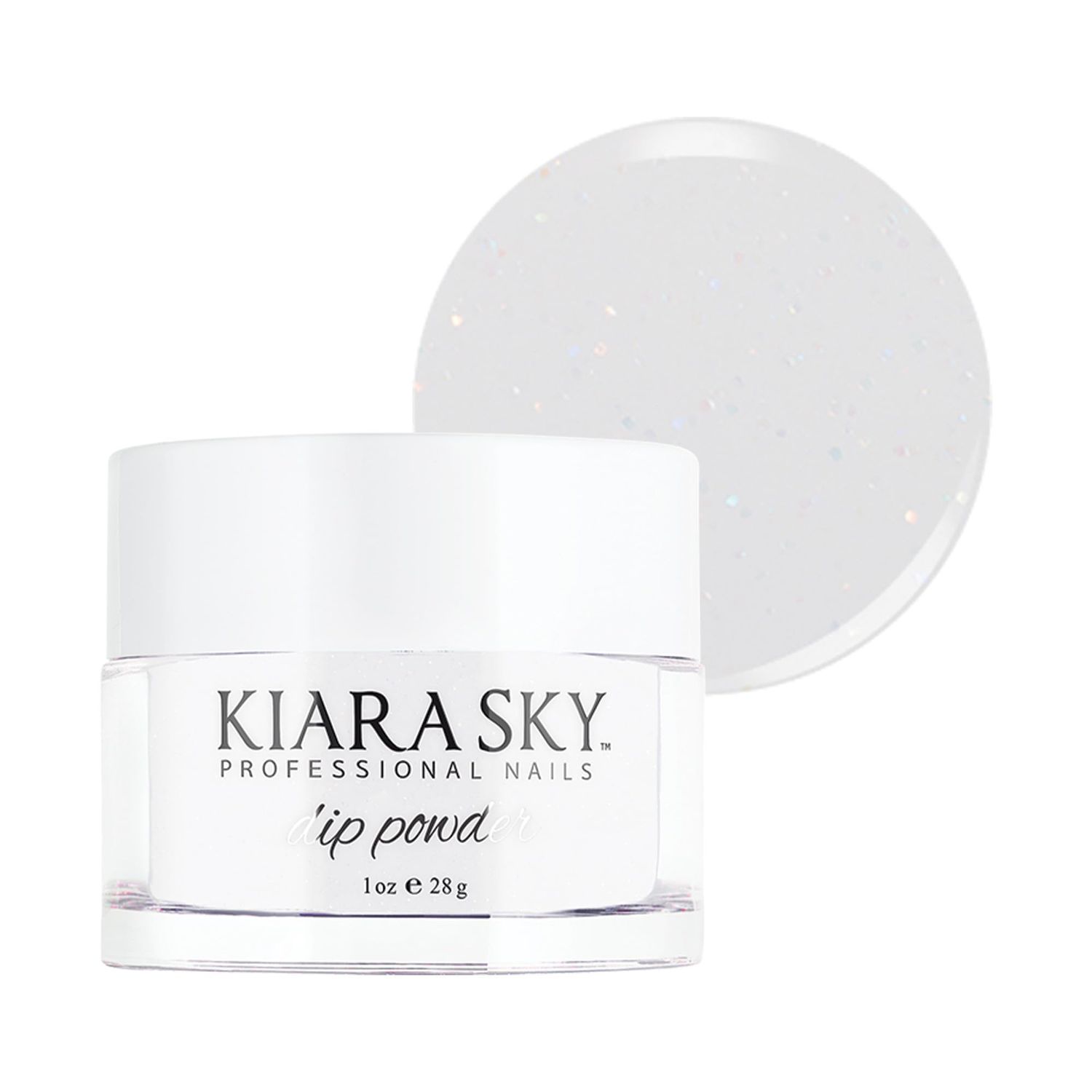 Kiara Sky Long Lasting Nail Dip Powder White Tones 1 oz, Frosted Sugar