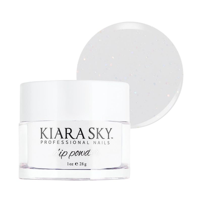 Kiara Sky Long Lasting Nail Dip Powder White Tones 1 oz, Frosted Sugar