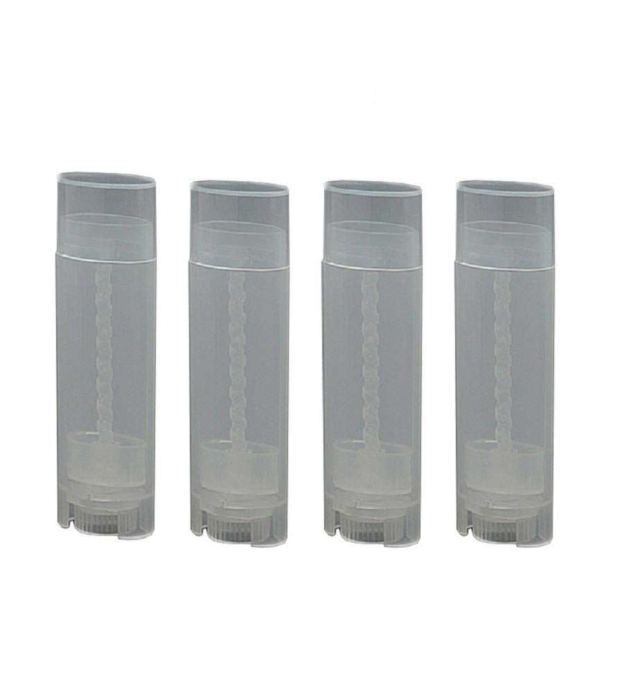20Pcs 5g Oval Lip Balm Containers Empty Refillable Plastic DIY Lipstick Lip Gloss Tubes Holder Chapstick Tube Crayon Pipe Bottle Case (black)