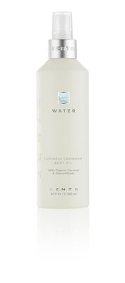 Zents Luminous Cashmere Body Oil (Water Fragrance) | Moisturizing Body Oil with Vitamin E &amp; Organic Coconut Oil | Softens &amp; Smooths Skin | 8 fl oz