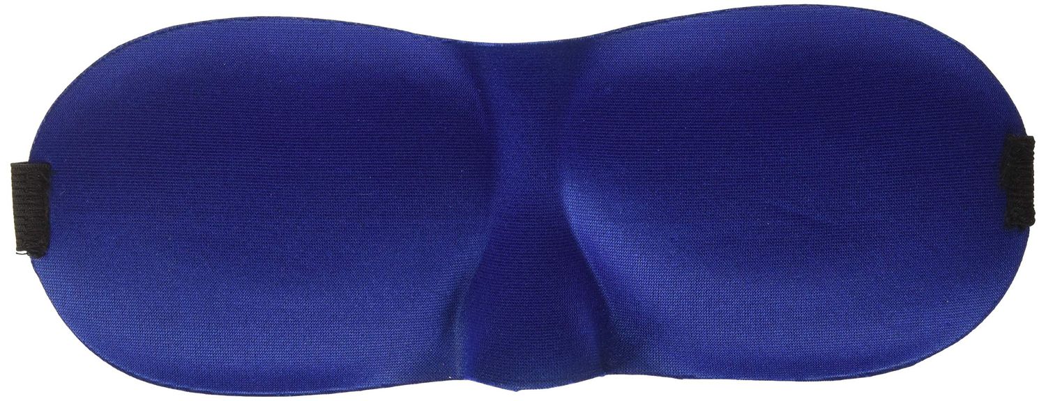 Deluxe Comfort Blink Safe 3D Protective Eye Sleep Mask - Light-Weight - Adjustable Strap - Breathable Polyester - Sleeping Mask, Blue
