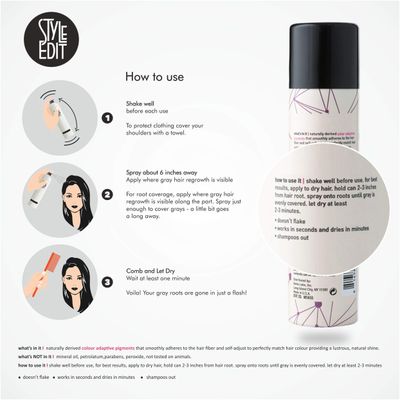 Style Edit Root Concealer Touch Up Spray | Instantly Covers Grey Roots | Professional Salon Quality Cover Up Hair Products for Women |Auburn/Red 2 Ounce (Pack of 1)