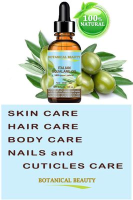 Botanical Beauty SQUALANE Italian Olive. 100% Pure Natural Undiluted Oil. 4 fl.oz- 120ml. 100% Ultra-Pure Moisturizer for Face, Skin, Body, Hair. Reliable 24/7 Skincare Protection
