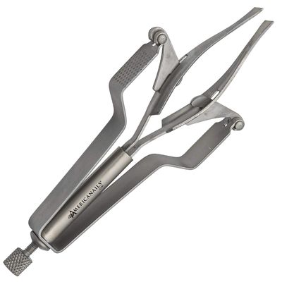 Americanails Ergo-Series Automatic Eyebrow Tweezers, ErgoTweez Stainless Steel Retractable Tweezers, Slant Tip Precision Facial Hair Remover, Professional Salon Tools