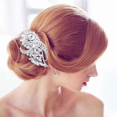 Missgrace Bridal Rhinestone Hair Comb Bridesmaid Wedding Vintage Hair Comb Women Crystal Hair Clip Headpiece for Wedding Party and Special Occasions