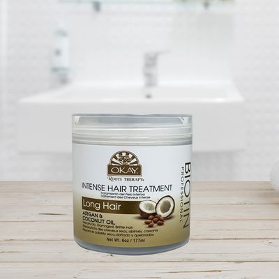 Okay Roots Therapy Biotin Argan Coconut Professional Intense hair Treatment, 6 Ounce
