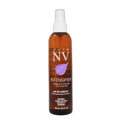 Pure NV Intensifier Creates Volume &amp; Thicken in Fine &amp; Lifeless Hair Without Adding weight or Hold, Made From Natural Vitamins &amp; Minerals. Infused with Keratin, Collagen &amp; Argan Oil