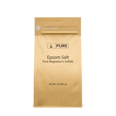 Pure Original Ingredients Epsom Salt (2 lb) Pure Magnesium Sulfate, Food Grade, Soaking Solution.