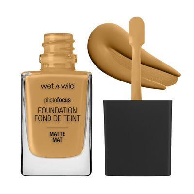 wet n wild Photo Focus Matte Liquid Foundation Amber Beige, Vegan &amp; Cruelty-Free