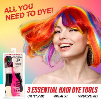 Manic Panic Hair Dye Tool Kit - Hair Dye Kit - Hair Coloring Kit Comes With Hair Dye Nitrile Gloves, Dye Brush/Comb Applicator, Hair Dye Cap - All You Need DYE Tools