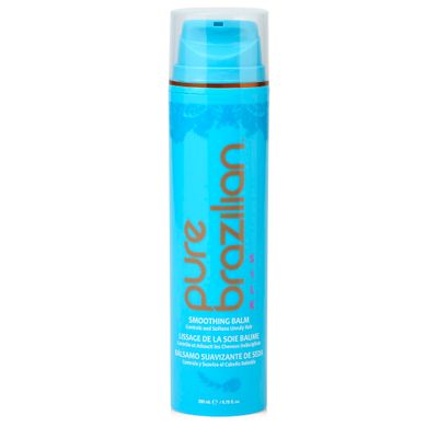 Pure Brazilian Silk Smoothing Balm with Keratin, Hydrolyzed Silk &amp; Coconut Oil, Anti-Frizz, Nourishing &amp; Strengthening Formula, Salon-Quality Treatment, 6.78 Oz