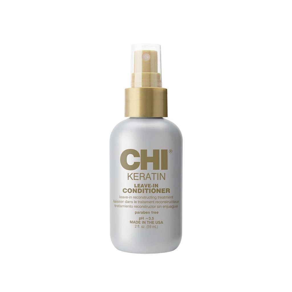CHI Keratin Leave-in Conditioner, Hydrating Conditioner For Restoring Softness &amp; Preventing Breakage, Great For Daily Use, Sulfate-free, 2 Oz