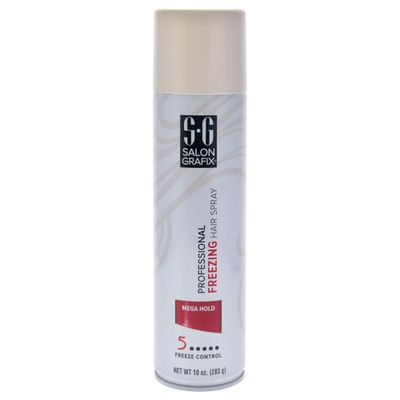 Salon Grafix Freezing Hair Spray Mega Hold - Quick-Drying Hairspray for Women and Men - Volumizing Hair Spray - Professional Quality Results - 10 oz