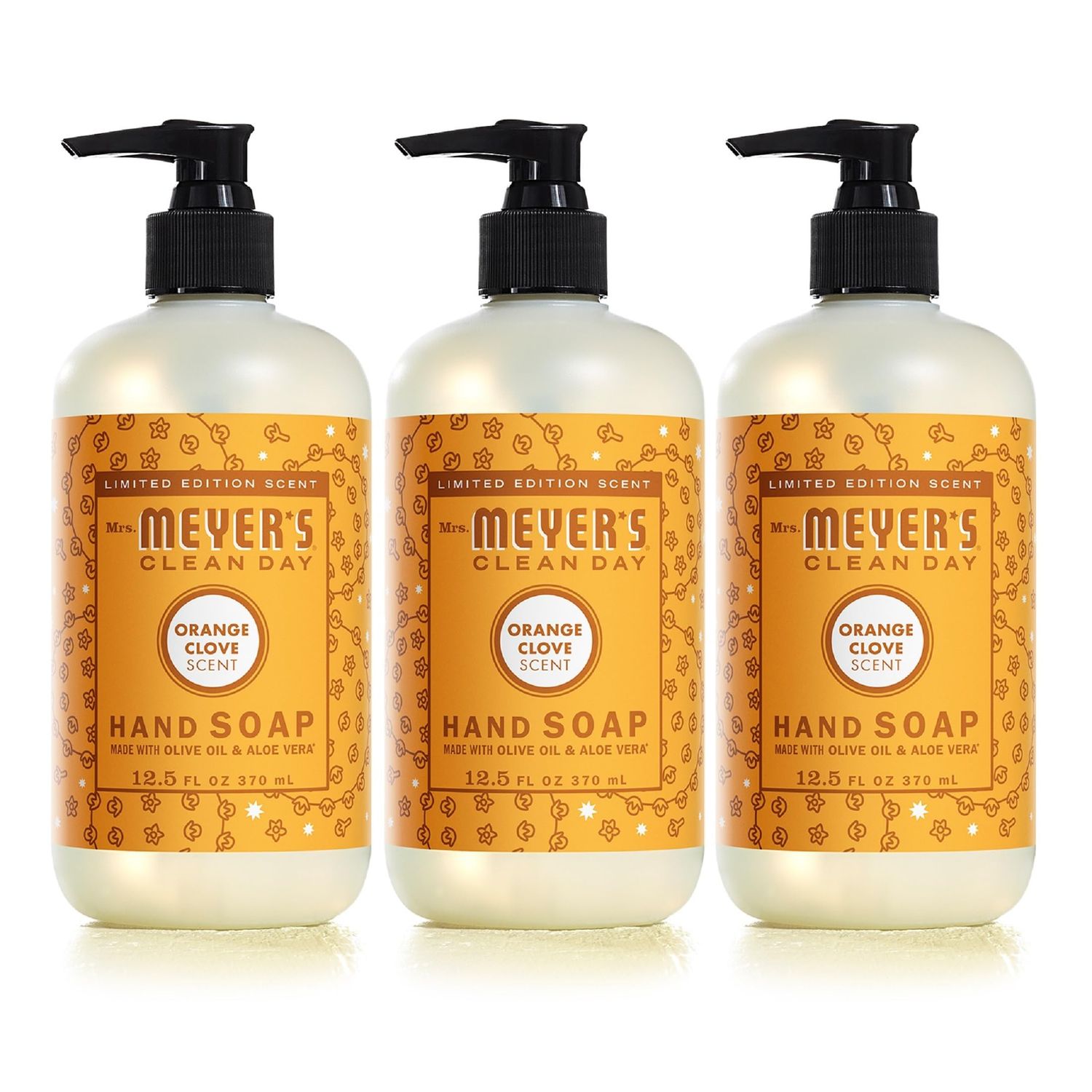 MRS. MEYERS CLEANDAY Liquid Hand Soap - Orange Clove, 12.50-Ounce (Pack of 3)