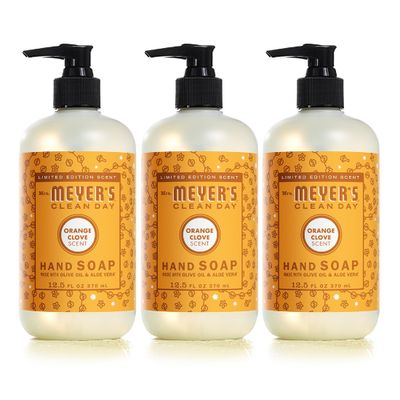 MRS. MEYERS CLEANDAY Liquid Hand Soap - Orange Clove, 12.50-Ounce (Pack of 3)