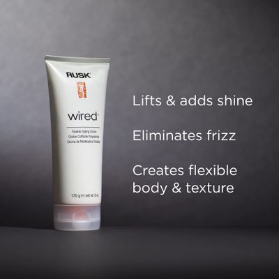 RUSK Designer Collection Wired Flexible Styling Creme, 6 Oz, Lifts, Shines, and Creates Soft, Gravity-Defying Body, Provides Pliable Style Support and Flexible Body