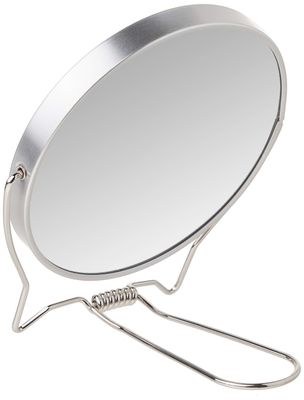 Goody Two-Sided Makeup Mirror with Stand - 1X and 3X Dual Sided Magnification - Lightweight &amp; Portable Table Top Magnifying Vanity Mirror