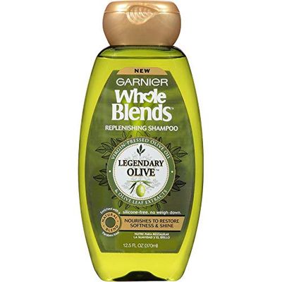 Garnier Whole Blends Replenishing Shampoo Legendary Olive, Dry Hair, 12.5 fl. oz.