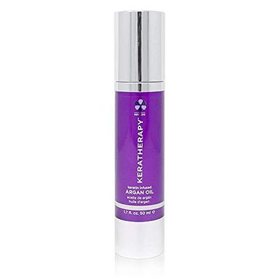 KERATHERAPY Keratin Infused Argan Oil, 1.7 fl. oz., 50 ml - Repairing Hair Care for Dry Damaged Hair, Frizz, Flyaways &amp; Easy Styling - Kerabond Technology for Smooth, Soft, &amp; Shiny Tresses
