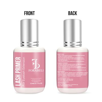 Forabeli Lash Primer 15ml - Boosts Adhesion, Improves Bond Retention, Ideal for Individual and Natural Lashes, Semi-Permanent Eyelash Extension Supplies