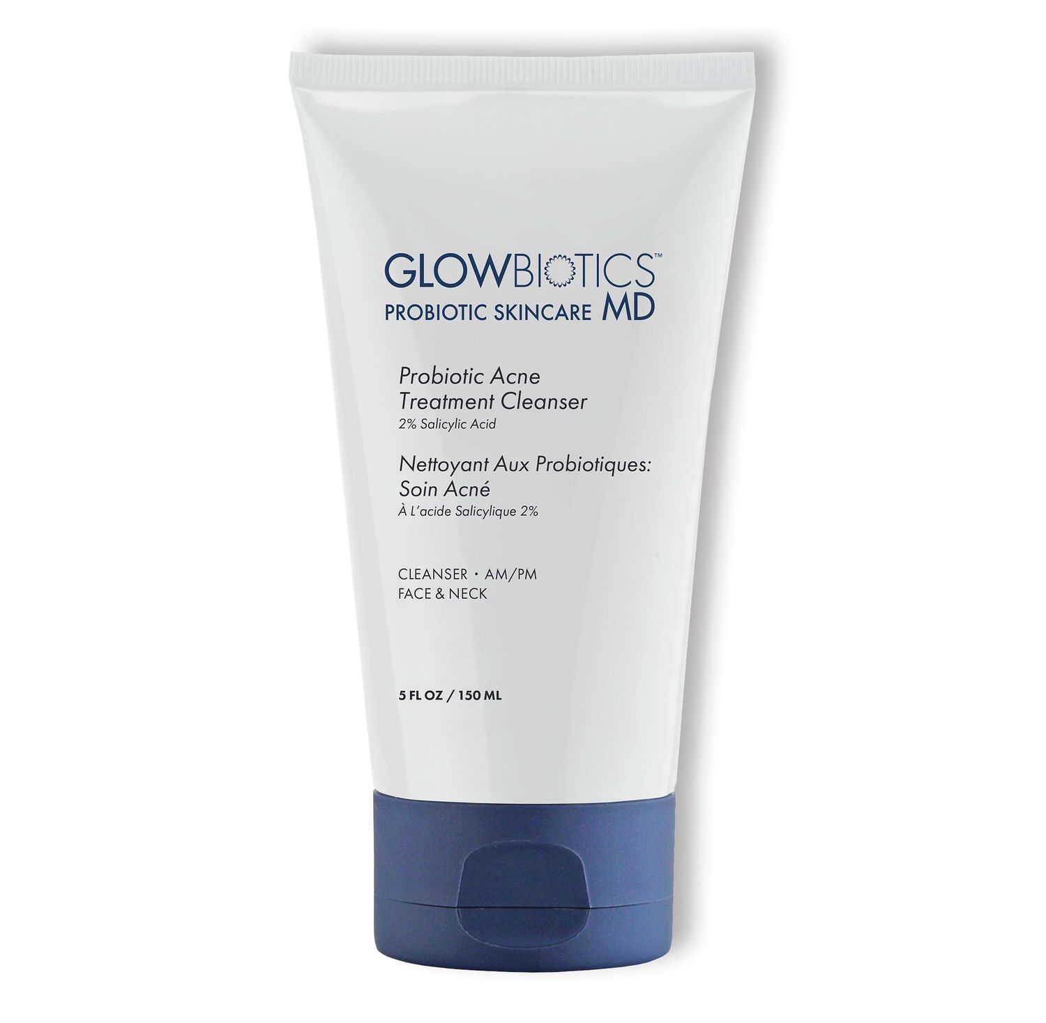 Glowbiotics Probiotic Acne Cleanser: Gentle Foaming Face Wash for Acne-Prone Skin | Clears Pores, Removes Dirt &amp; Oil, Soothes Redness with Salicylic Acid &amp; Niacinamide