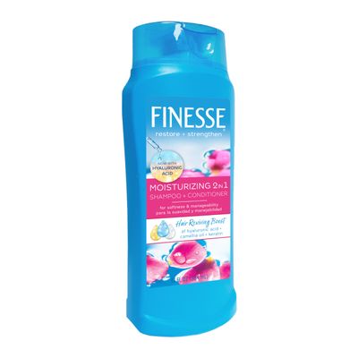 FINESSE Restore + Strengthen Moisturizing 2in1 Shampoo + Conditioner, 13 oz (Pack of 6), Moisturize &amp; Repair Dry or Damaged Hair