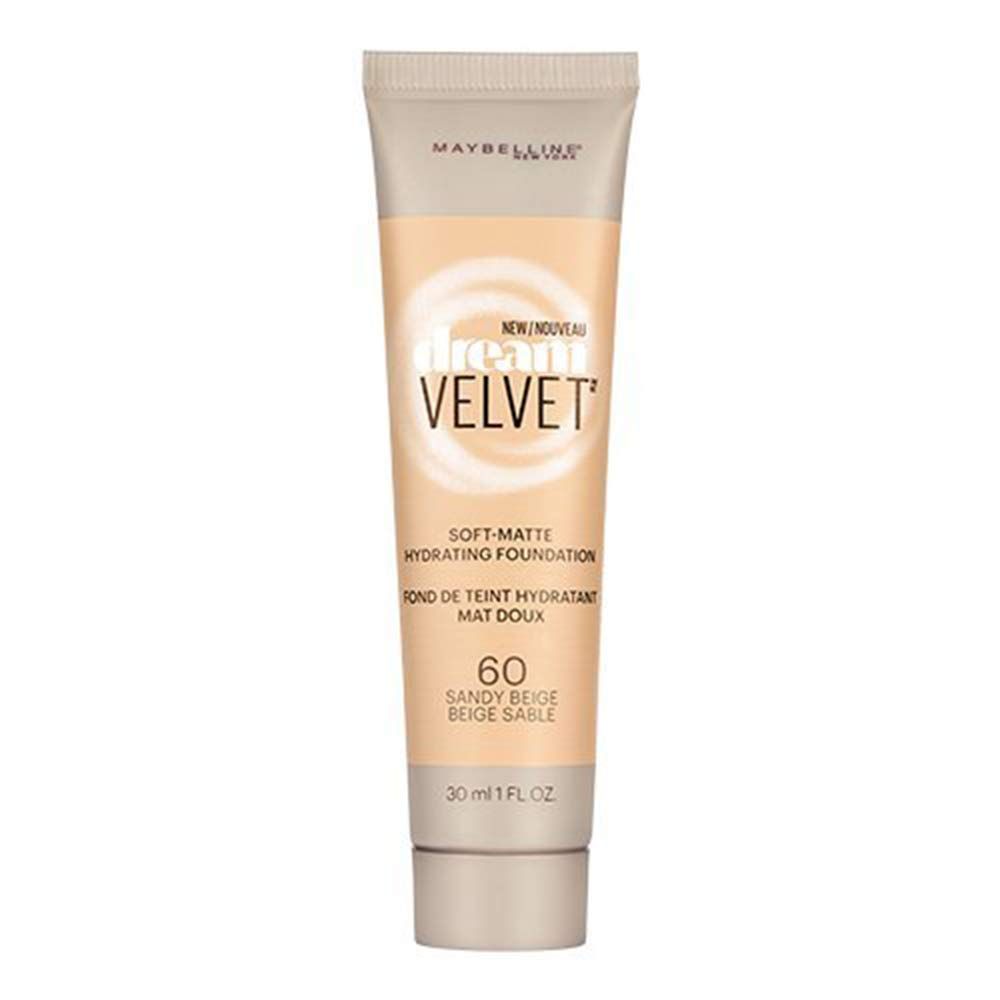 Maybelline New York Dream Velvet Soft-Matte Hydrating Foundation, Sandy Beige, 1 fl. oz.