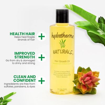 Hydratherma Naturals Hair Growth Oil, 8.0 oz.