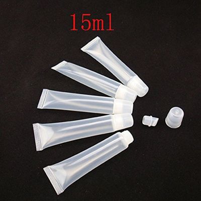 Ewanda store 50PCS 15ml Empty Tubes Lip Gloss Balm Clear Cosmetic Mini Containers
