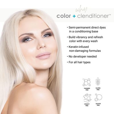 Keracolor Clenditioner PLATIUM Hair Dye - Semi Permanent Hair Color Depositing Conditioner, Cruelty-free, 12 Fl. Oz.