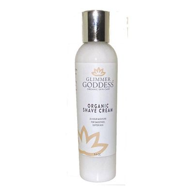 Glimmer Goddess Organic Shave Cream with Aloe, Coconut Oil &amp; Shea Butter - Lavender Lemon, 8 oz