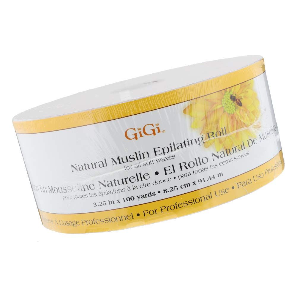 GiGi Natural Muslin Roll for Hair Waxing/Hair Removal, 3.25-inch x 100 yards