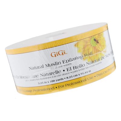 GiGi Natural Muslin Roll for Hair Waxing/Hair Removal, 3.25-inch x 100 yards