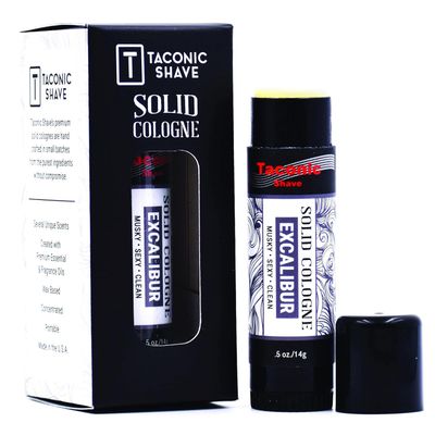 Taconic Shave All-Natural Excalibur Scent Men&#39;s Solid Cologne - Portable and Easy to Apply - Artisan Made in the USA