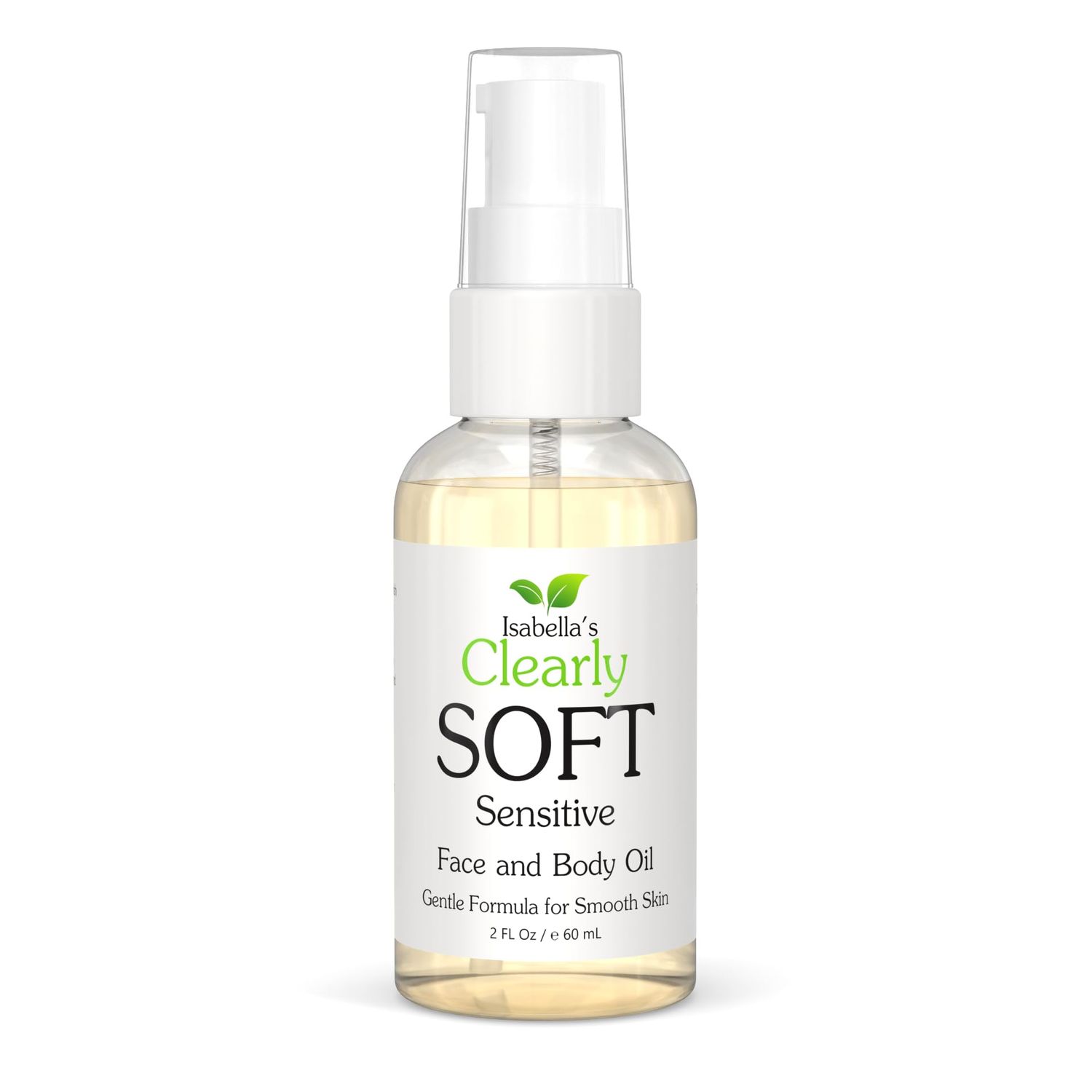 Clearly SOFT Gentle Face and Body Oil for Sensitive Skin | Hydrate, Moisturize, Soothe Dry Skin | Natural and Organic Ingredients for Smooth Soft Skin | Made in USA (2 Oz)