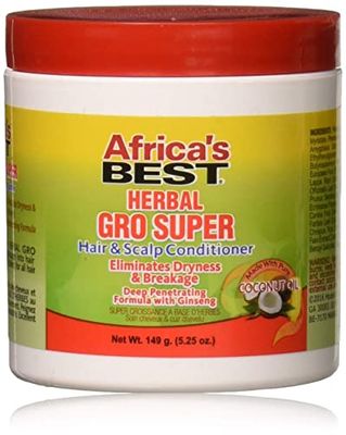 Africa&#39;s Best Maximum Strength Super Gro Hair &amp; Scalp Conditioner, 5.25 oz,Yellow,38422