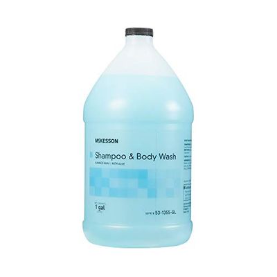 McKesson Body Wash and Shampoo with Aloe, 1 Gallon [4 Count] Bulk, Summer Rain