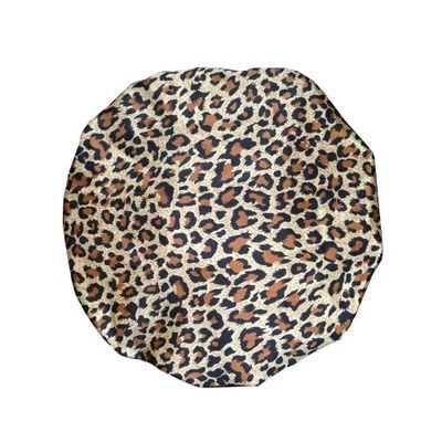 EleCharm Designer Reusable Shower Cap, Leopard Stylish Bath Cap Double Layers Waterproof Bathing Shower Hat
