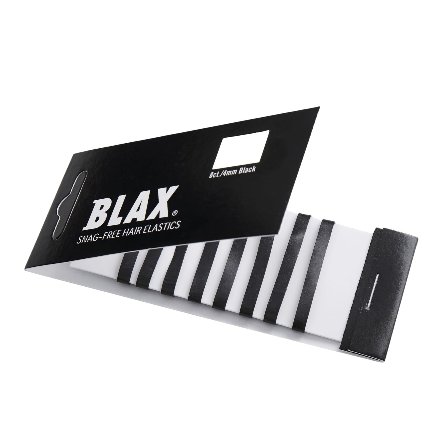 Blax Snag-Free Hair Elastics 4mm- Black 8ct