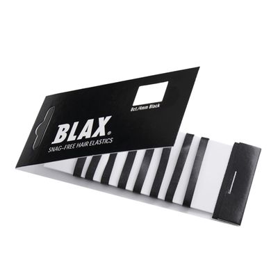Blax Snag-Free Hair Elastics 4mm- Black 8ct