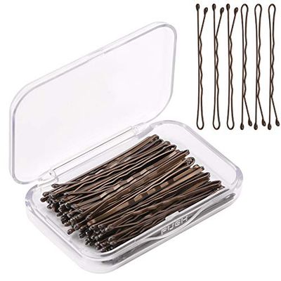 AIEX 50Pcs Hair Pins Kit Hair Clips Secure Hold Bobby Pins Hair Clips for Women Girls and Hairdressing Salon (Brown)