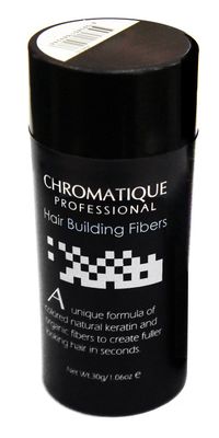 Chromatique Professional Hair Building Thickening Fibers Black 30g 1.06oz Undetectable Hair Loss Concealer for Men & Women by Chromatique Professional