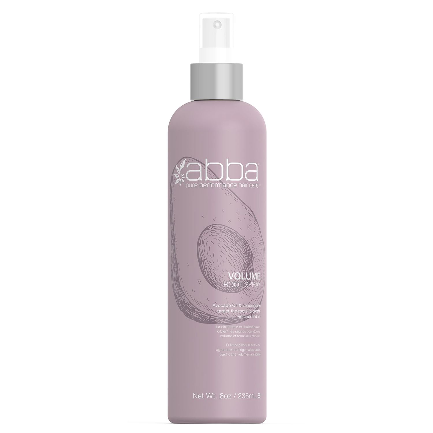 ABBA Volume Root Spray, Avocado Oil &amp; Lemongrass, 8 Fl Oz