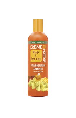Shampoo with Mango &amp; Shea Butter by Creme of Nature, Ultra Moisturizing for Dry Dehydrated Hair, 12 Fl Oz