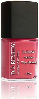 Drs Remedy Enriched Nail Polish: Non Toxic, All Natural, and Organic - Doctor Formulated: Strengthens, Restores, Heals, and Protects &#39;24-Free&#39; - PEACEFUL Pink Coral