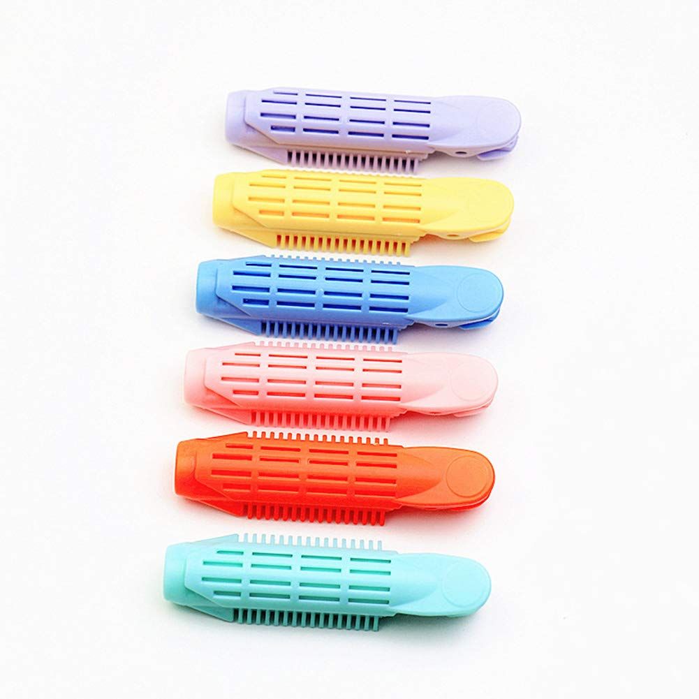 AKOAK 12 Pcs Sleeping Styling Hair Root Lazy Air Bangs Fixed Hair without Ironing Clamp Blow Hair Root Fluffy Clip Practical Styling Clip?Random color?